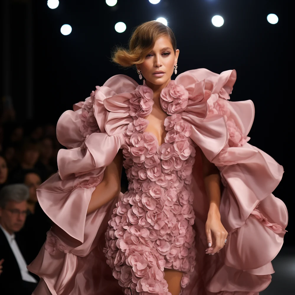 Jennifer Lopez Steals the Show in Schiaparelli Jacket Made of Real Rose  Petals at Paris Fashion Week